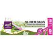 Pungi alimentare Luxia 1.5L cu fermoar, 16 buc