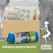 Saci menajeri segregare hartie,120 L,10 bucati, Ana, LDPE, albastru