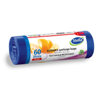 Saci menajeri rezistenti 60 Litri, 20 bucati, HDLD indigo, cu urechi, multitop, Stella