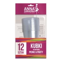 Pahare pentru bauturi, transparente,12 buc/set, Ana