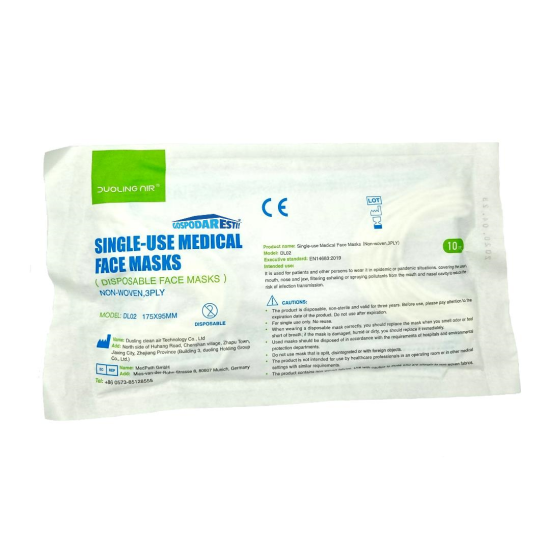 Masti / Acoperitoare faciale, 10/tipla, Duoling