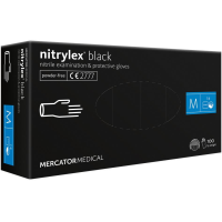 Manusi nitril Negru #M  Mercatormedical100 buc