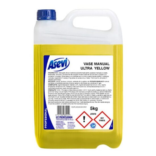 Detergent vase manual ultra PROFESIONAL YELLOW 5KG 