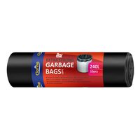 Saci Menajeri Clarina 240L Negri Extra Strong, Set 10 Bucăți LDPE – Rezistenți și Durabili