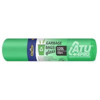 Saci Menajeri 120 Litri, Verzi, Clarina pentru Sticlă, 10 Bucăți, LDPE 