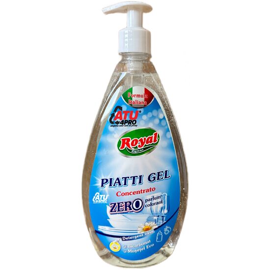 Detergent Vase Zero Royal Hygiene Piatti 800ml - Profesional cu Bicarbonat și Extract de Mușețel