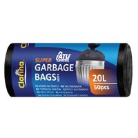Saci menajeri 20 litri CLARINA, 50 bucati, negri, HDPE