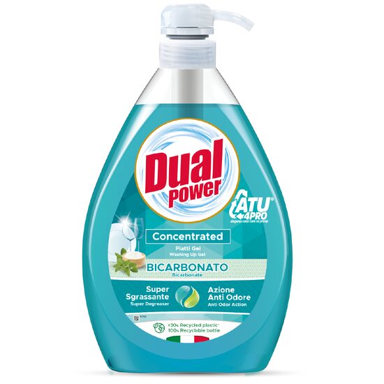 Detergent Vase Piatti Gel cu Bicarbonat și Salvie Dual Power 1L- Curatare eficienta si miros proaspat