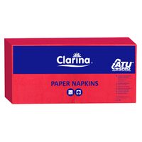 Șervețele Clarina 33x33cm roșii 2 straturi – 250 buc