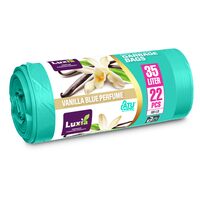 Saci Menajeri 35L cu Urechi LUXIA  Parfumati Vanilla Blue 22 Bucăți