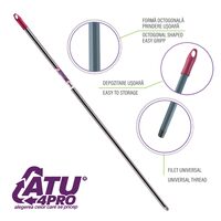 Coada Mop Premium 140 cm Luxia Octogonală – Curățenie Eficientă și Durabilă