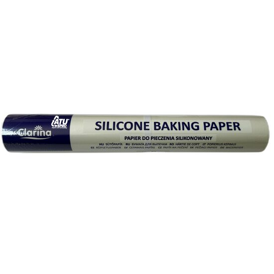 Hârtie de copt dublu siliconată albă Clarina 50 m x 38 cm – Antiaderentă, Profesională