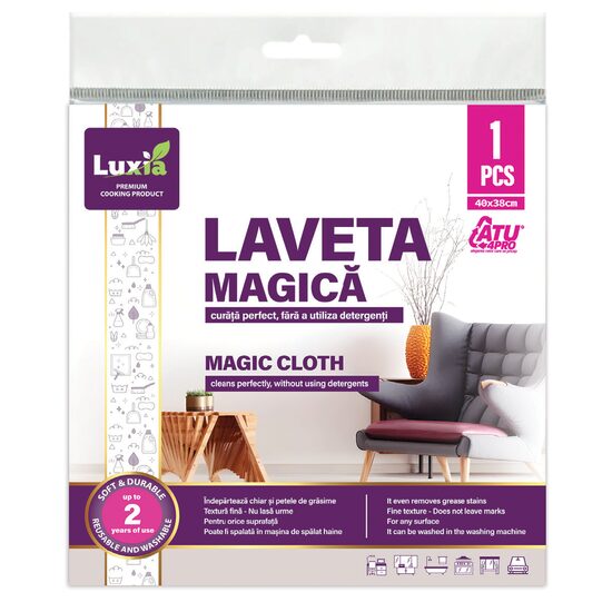 Laveta magică Luxia 38x40 cm fără detergenți