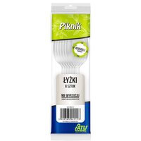 Linguri transparente reutilizabile Piknik 6 buc.