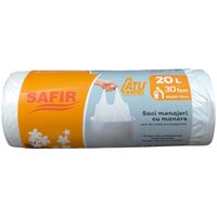 SAFIR Saci 20L Parfumați cu Mânere Albi 30 Buc