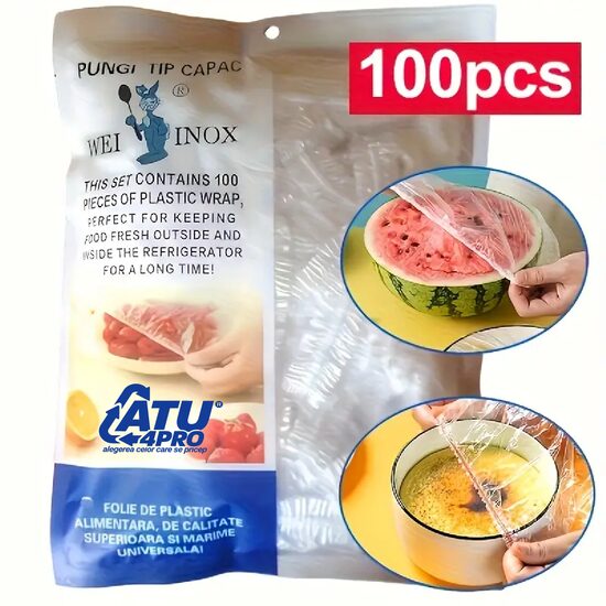 Capac plastic elastic 100 buc păstrează prospețimea