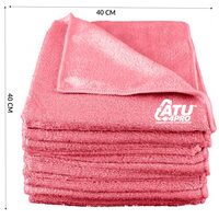 Lavete microfibră Clarina roșii 5 buc 40x40