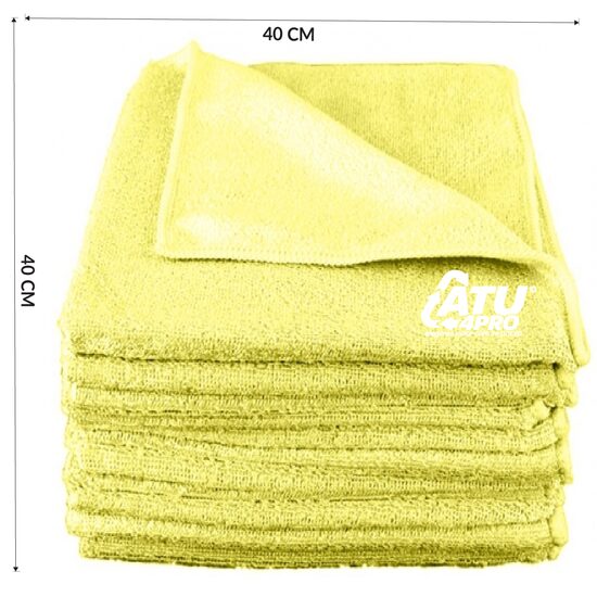 Lavete microfibră Clarina galbene 5 buc 40x40