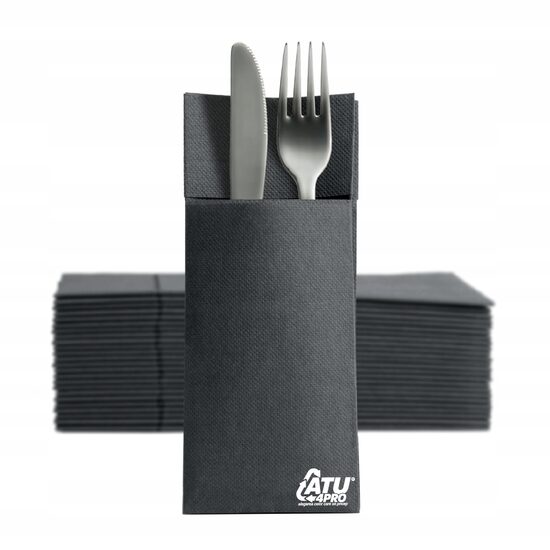 Servetele Kangaroo Clarina 40x40 Negre 50buc