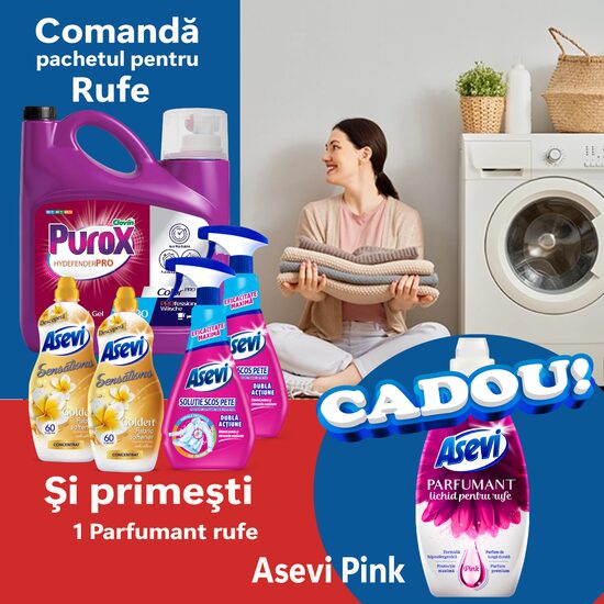 Pachet pentru Rufe + Parfumant cadou