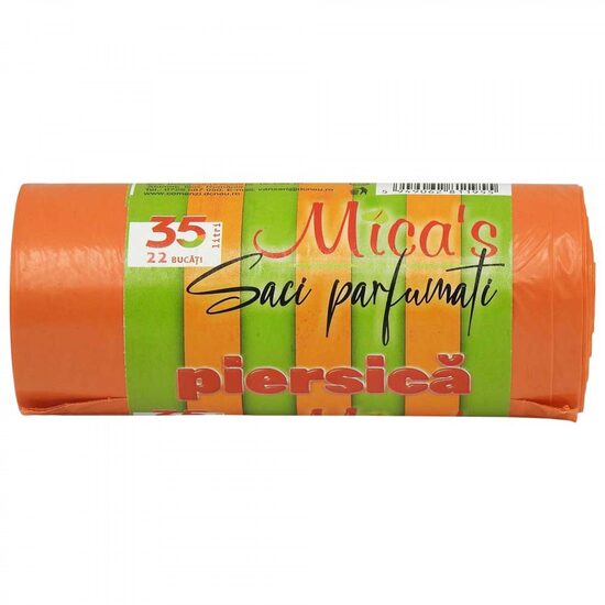 Saci menajeri Micas 35L cu urechi parfum piersică