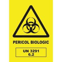 Saci menaj risc biologic 120 litri, 10 bucati, LDPE, galben