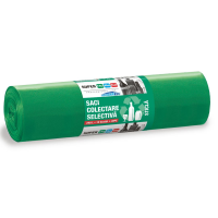 Saci menajeri verzi ultrarezistenti 240 Litri, 10 bucati, ldpe, SuperHoReCa