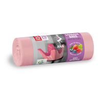 Saci menajeri parfumati, 35 Litri, 20 bucati, HDLD, roz,  fructe, cu urechi, multitop, Ana